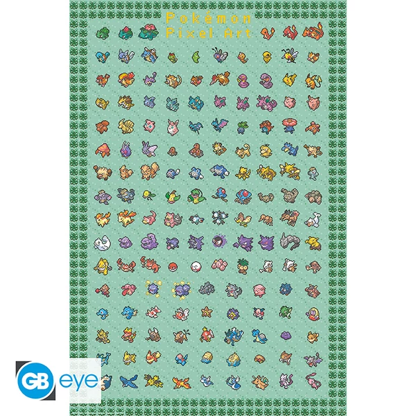 POKEMON - Poszter Maxi 91.5x61 FSC MIX - Pixel Art