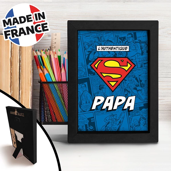 SUPERMAN - Black Kraft Keret 15x20 -  L'AUTHENTIQUE 