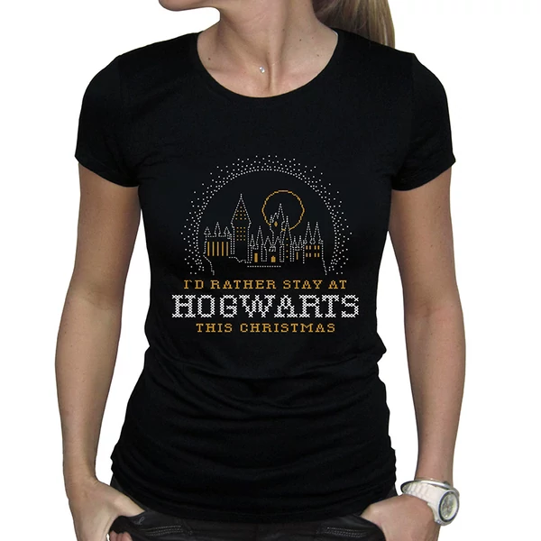 Harry Potter - Woman black Póló - Christmas at Hogwarts