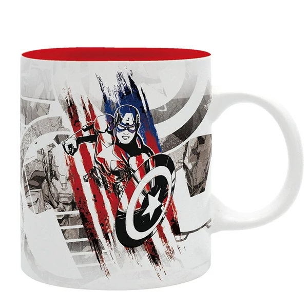 MARVEL Captain America Design Amerika kapitány bögre 320 ml