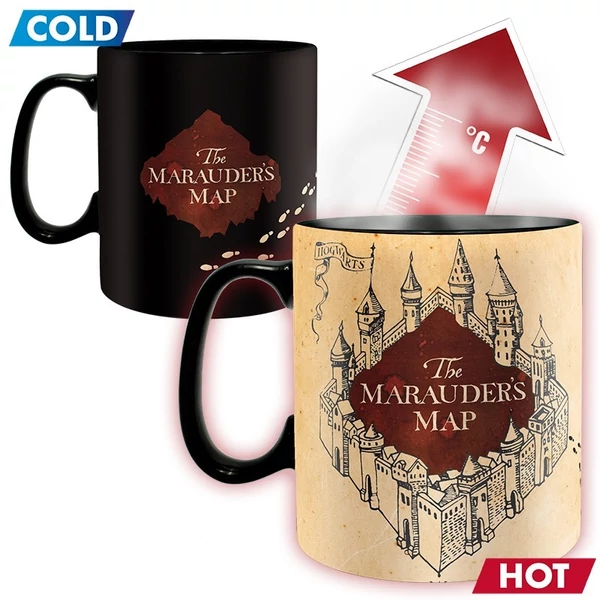 Harry Potter The Marauders Map A Tekergők Térképe hőre változó bögre 460 ml