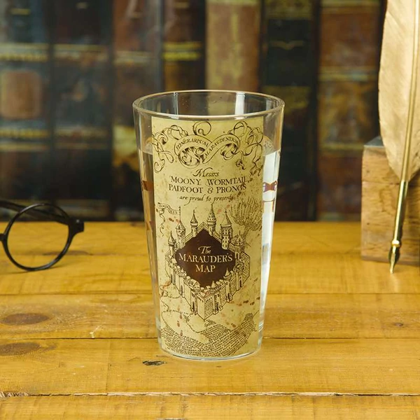 HARRY POTTER The Marauders Map A Tekergők Térképe prémium üvegpohár 400 ml