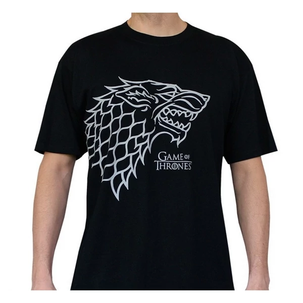 GAME OF THRONES  Stark - Trónok harca outline póló M