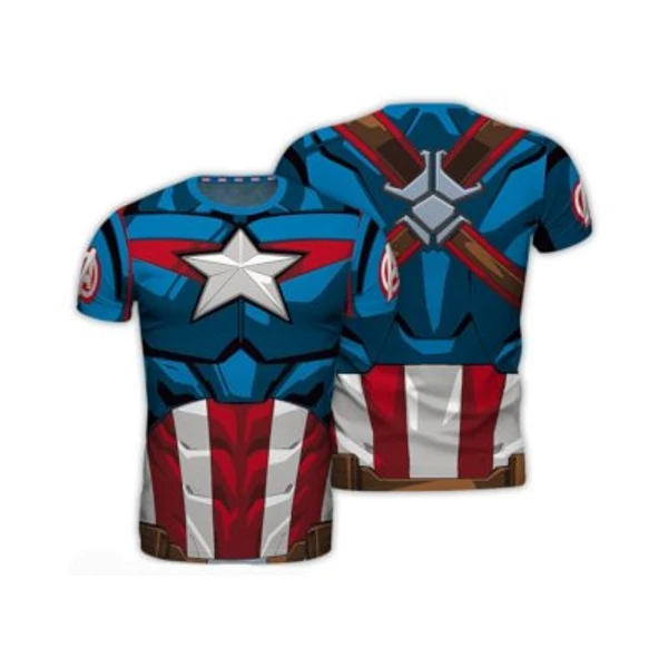 Captain america cosplay póló
