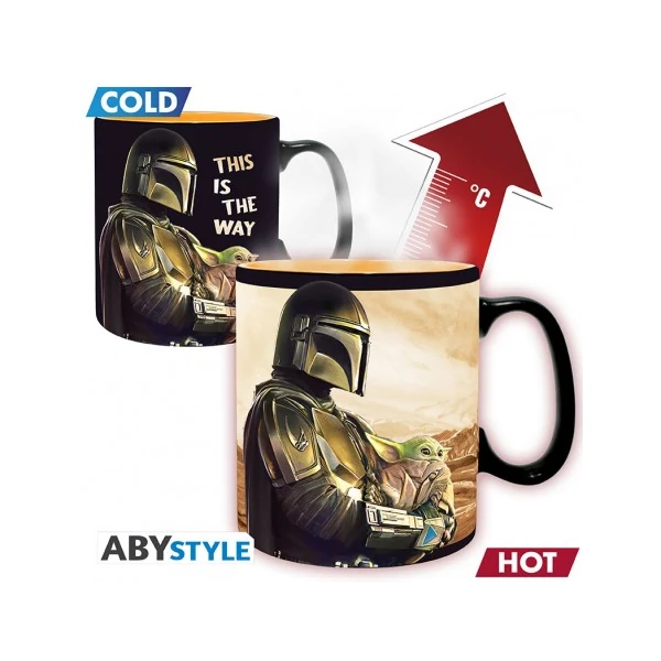 Star Wars THE MANDALORIAN Mando hőre változó bögre