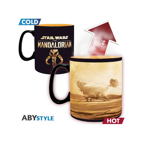 Star Wars THE MANDALORIAN Mando hőre változó bögre