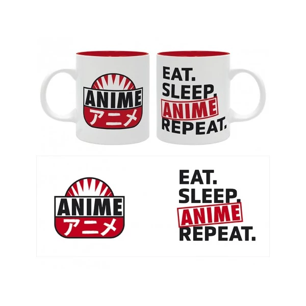 EAT SLEEP ANIME REPEAT bögre