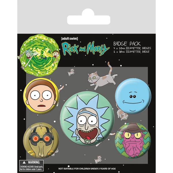 Rick and Morty - Badge set - 5pcs