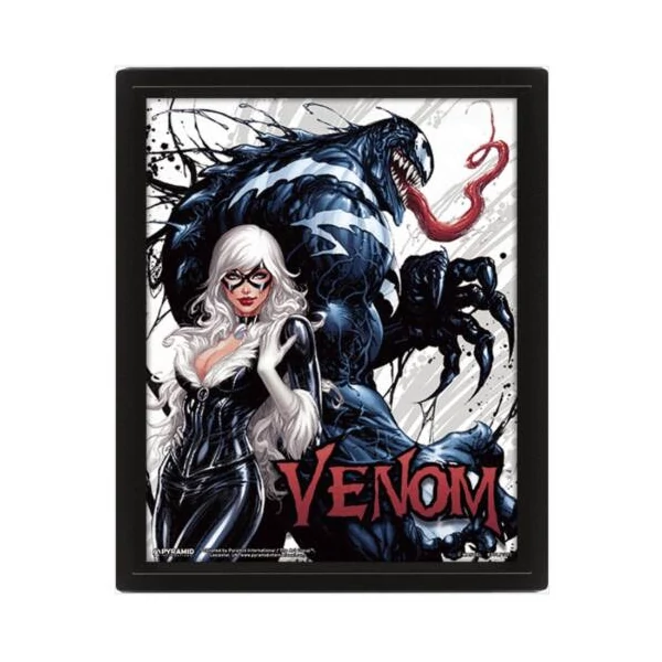 MARVEL COMICS Venom Lenticular 3D keretezett hologram kép