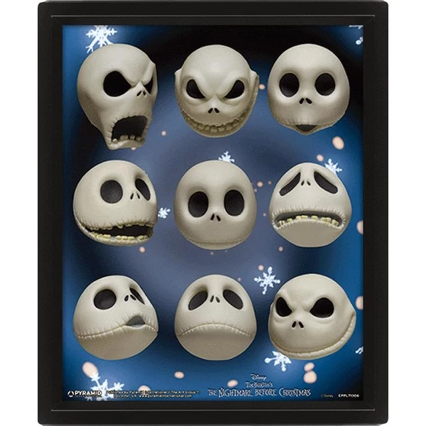 Nightmare Before Christmas NBX Lenticular 3D keretezett hologram kép