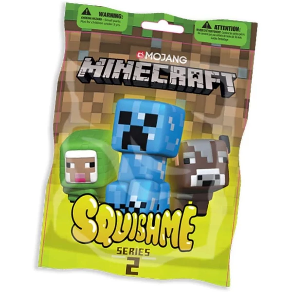 MINECRAFT Squishme mystery stresszlabda szivacs figura series 2