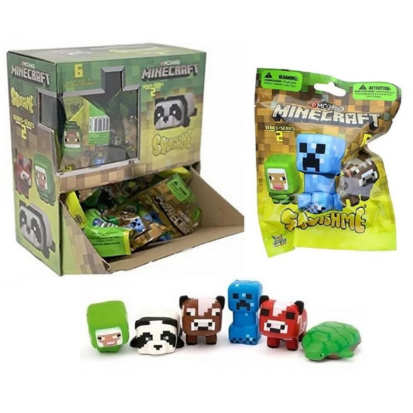 MINECRAFT Squishme mystery stresszlabda szivacs figura series 2