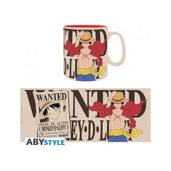 ONE PIECE Luffy wanted bögre
