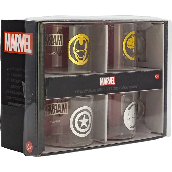 MARVEL COMICS 4darabos espresso pohár szett