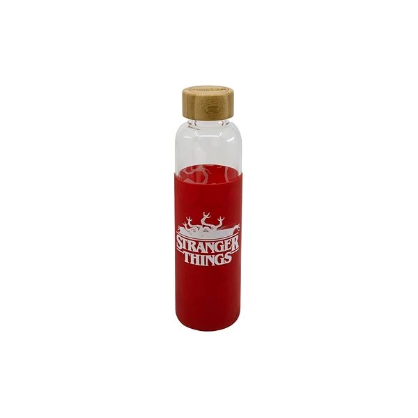 STRANGER THINGS üveg kulacs szilikon bevonattal