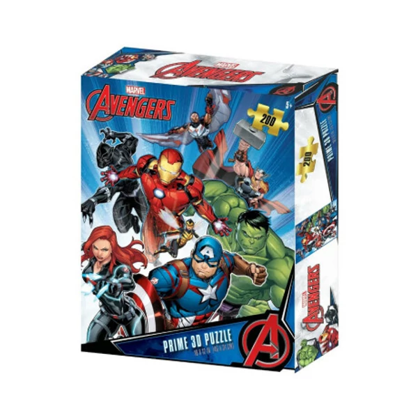 MARVEL Avengers Bosszúállók 3D hologram puzzle kirakós 200 darabos