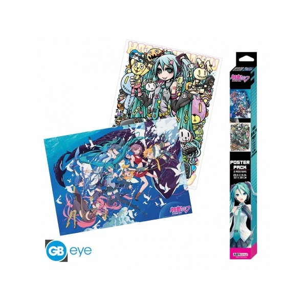 VOCALOID Hatsune Miku chibi poszter szett
