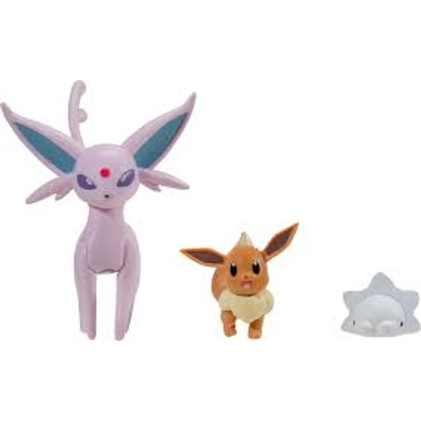 POKEMON Battle figure set Eevee Espeon Snom figurák