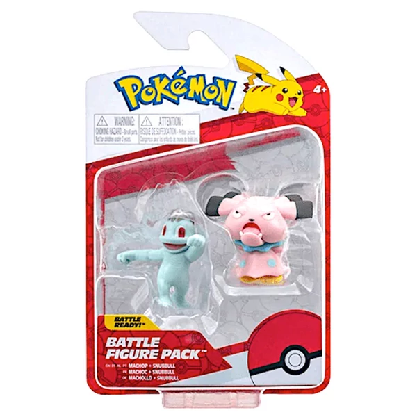 POKEMON Battle ready Machop + Snubbull  figura