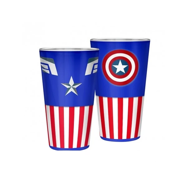 MARVEL Captain America Amerika Kapitány classic prémium üvegpohár 400 ml