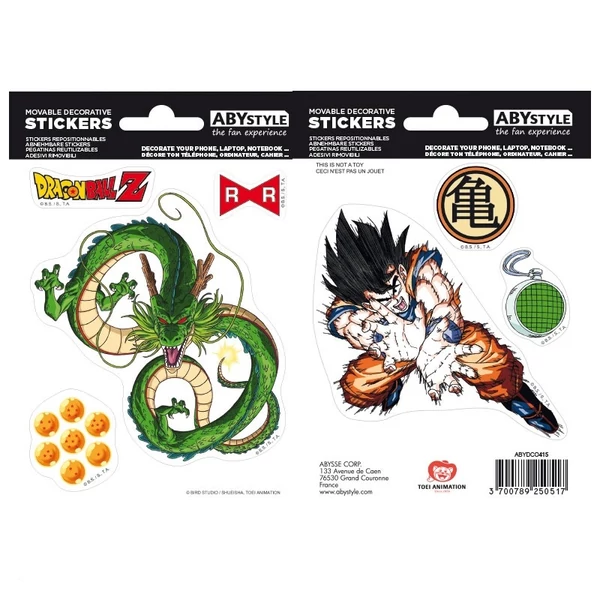 DRAGON BALL Goku és Shenron matrica csomag 16cm