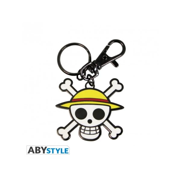 ONE PIECE skull Luffy fém kulcstartó
