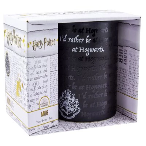 HARRY POTTER exkluzív I Would Rather Be At Hogwarts Roxfort feliratú bögre 300 ml
