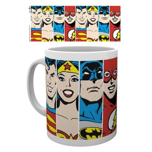 DC Comics Heroes faces bögre 300 ml