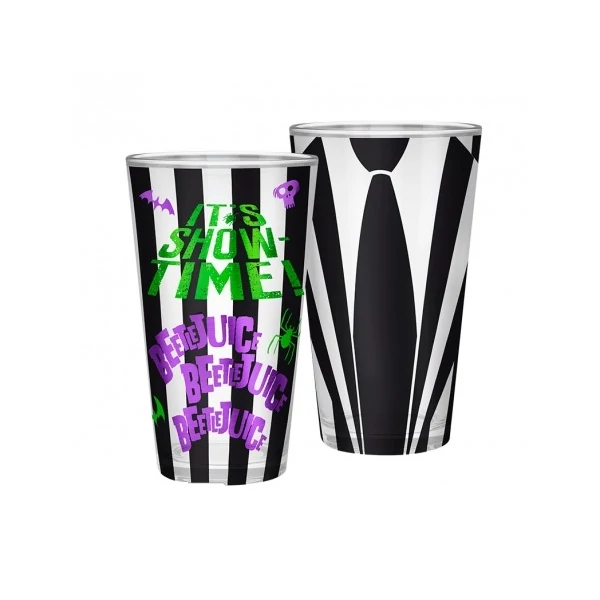 BEETLEJUICE suit díszített üvegpohár 400 ml