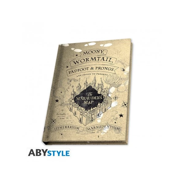 HARRY POTTER ajándékkészlet üvegpohár 400 ml + kitűző + zsebnotesz 