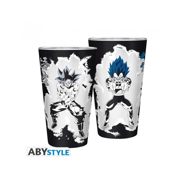 DragonBall Super Goku/Vegeta díszítésű üvegpohár 400 ml