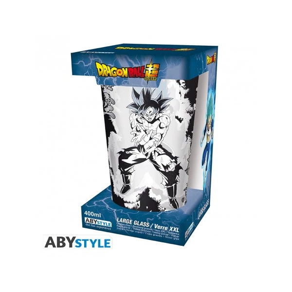 DragonBall Super Goku/Vegeta díszítésű üvegpohár 400 ml