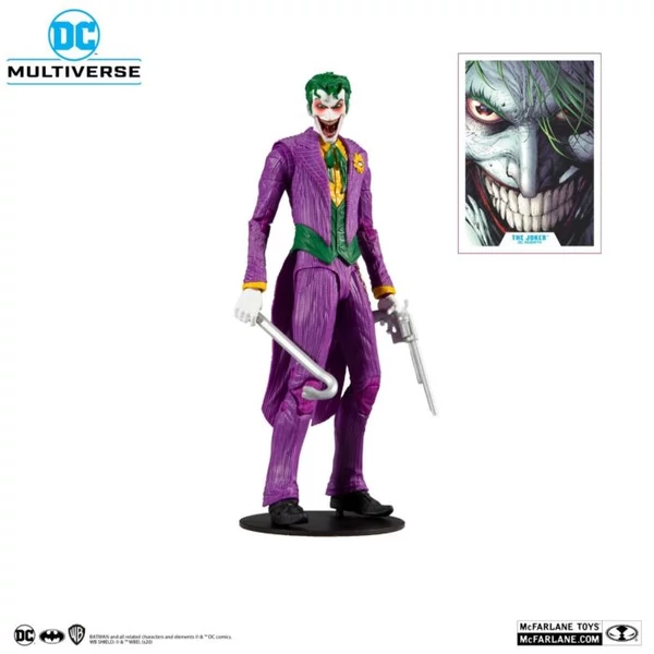 DC Multiverse mozgatható gyűjtői figura Modern Comic Joker 18 cm kiegészítőkkel,talpazattal,gyűjtői dobozban