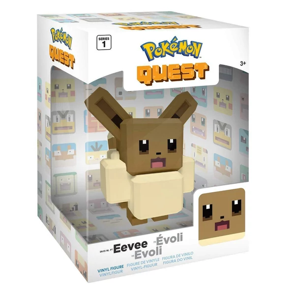 Pokemon Quest Eevee Pixel Art figura 10 cm