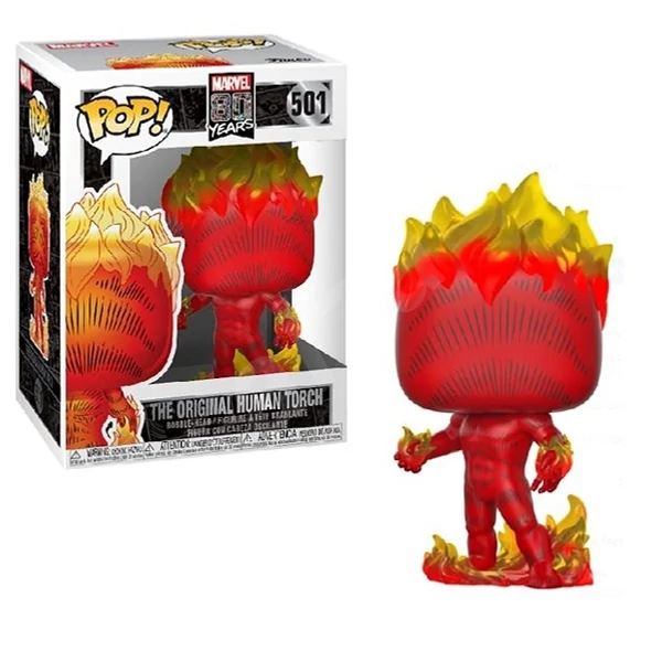 MARVEL PoP! 80 years POP The Original Human Torch -Az élő fáklya figura 9 cm