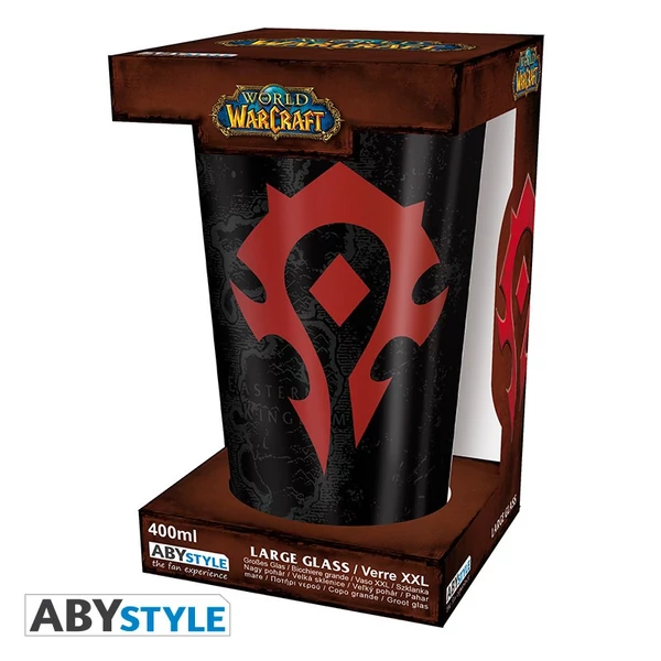WORLD OF WARCRAFT Horda prémium üvegpohár 400 ml