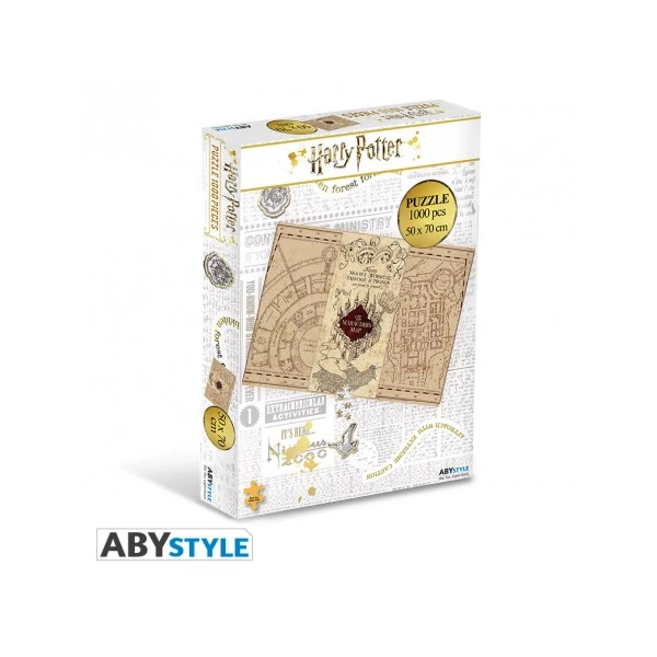 HARRY POTTER Marauder's Map Tekergők Térképe 1000 darabos puzzle kirakós társasjáték