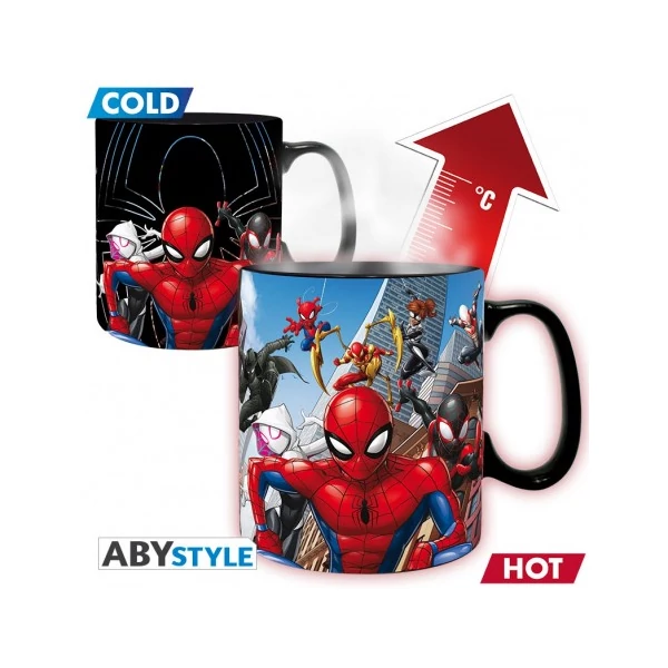 MARVEL Spider-man Pókember multiverse hőre változó bögre 460 ml