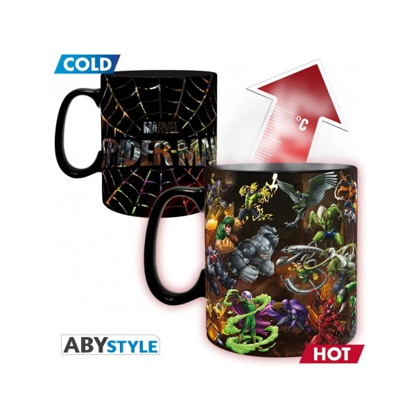 MARVEL Spider-man Pókember multiverse hőre változó bögre 460 ml