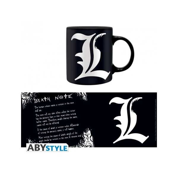 DEATH NOTE L shadow & rules bögre 320 ml