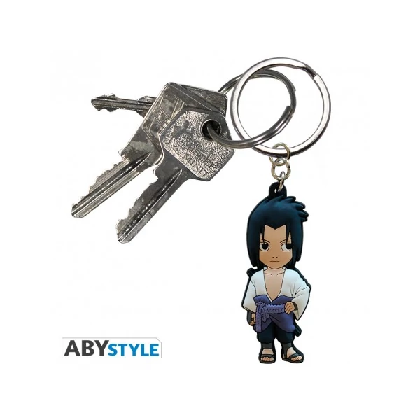 NARUTO SHIPPUDEN Sasuke Uchiha PVC kulcstartó