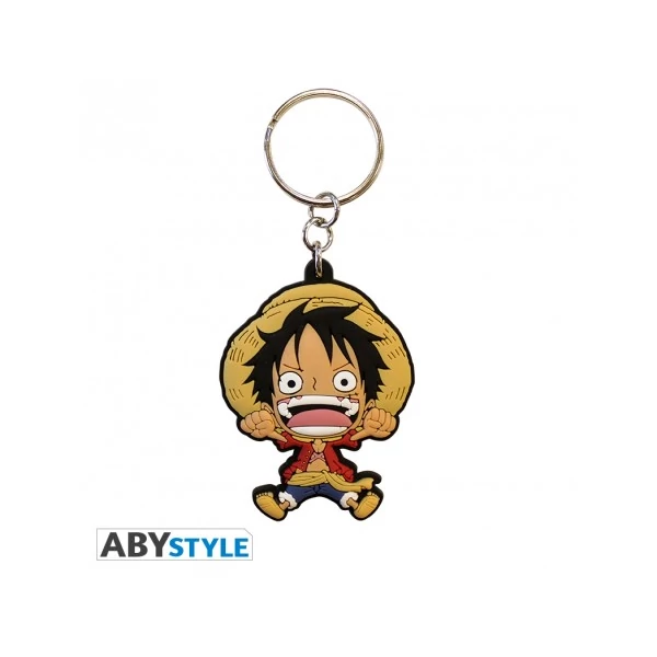 ONE PIECE Monkey D Luffy PVC kulcstartó