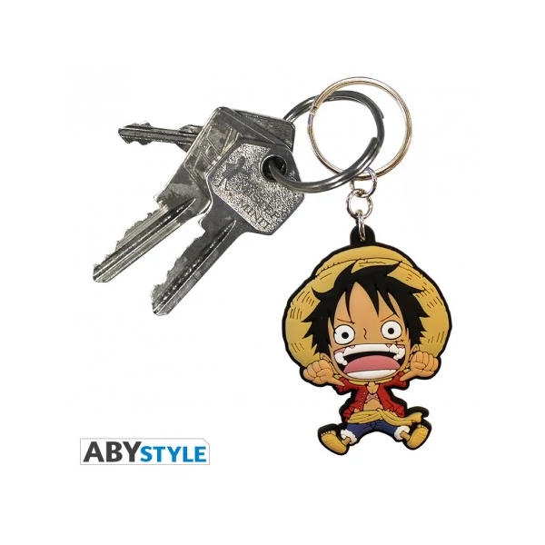 ONE PIECE Monkey D Luffy PVC kulcstartó