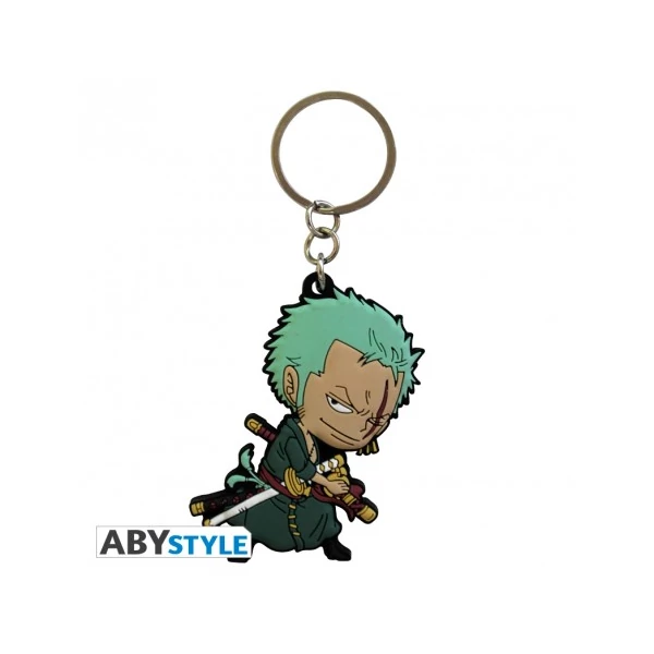 ONE PIECE Chibi Zoro PVC kulcstartó