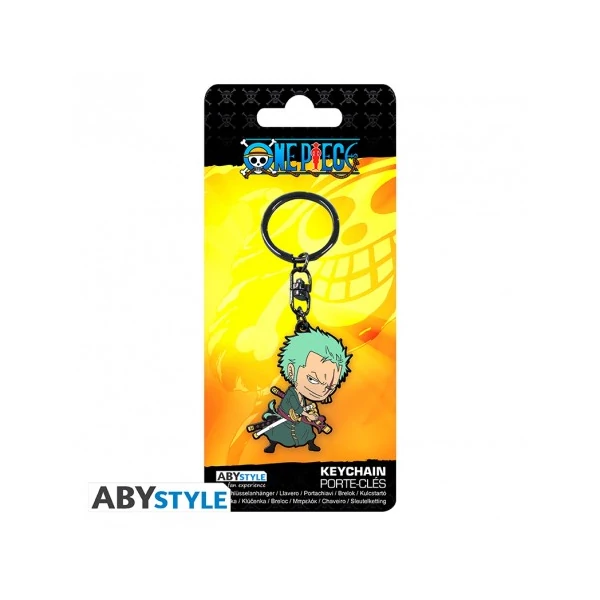 ONE PIECE Chibi Zoro PVC kulcstartó