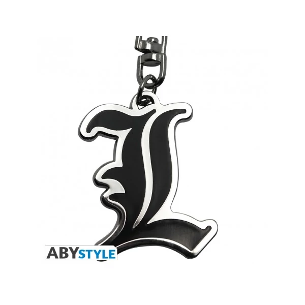 DEATH NOTE L logo fém kulcstartó