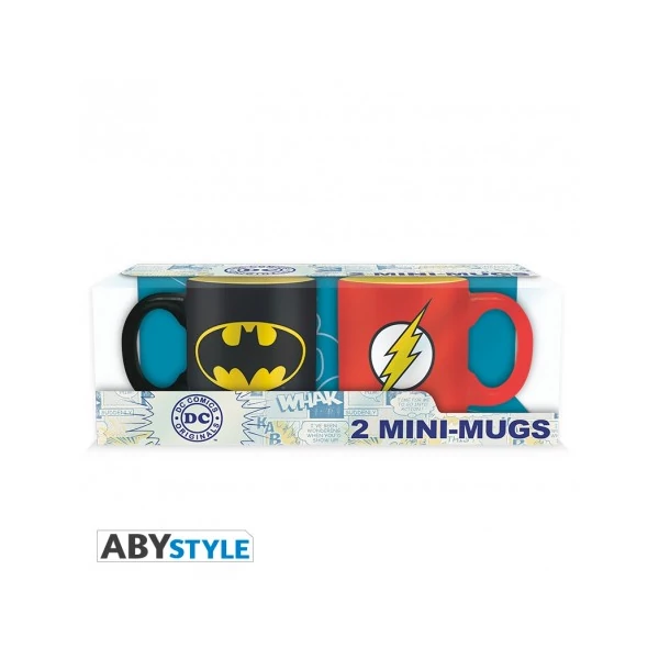 DC COMICS Batman és Flash mini espresso kávés bögre szett
