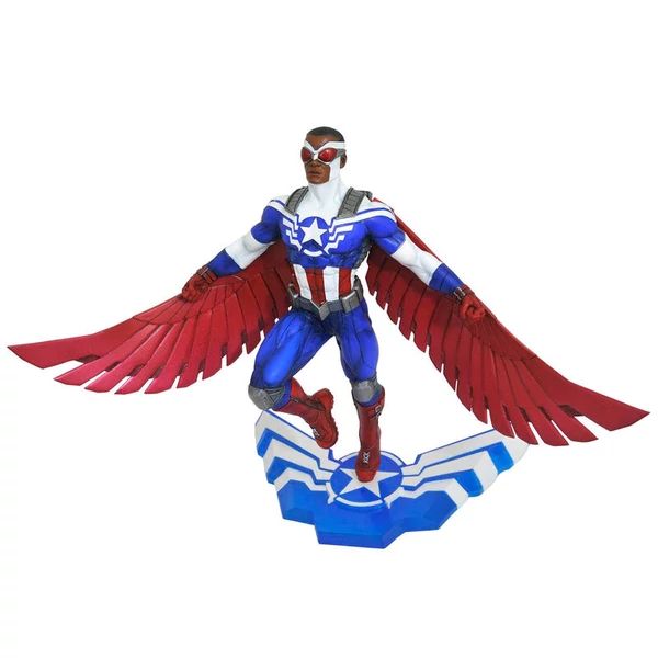 Marvel Sam Wilson Amerika Kapitány dioráma szobor 25cm