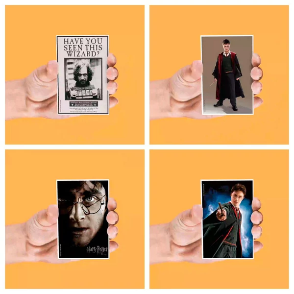 Harry Potter 4 darabos vegyes lentikuláris mágnes szett