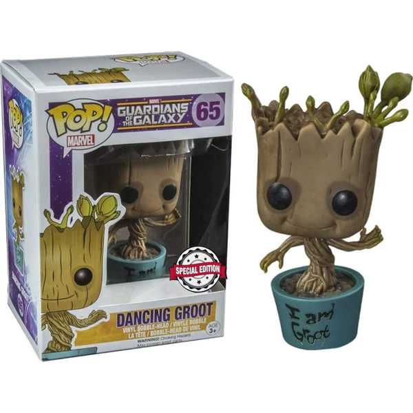 POP figura Marvel A galaxis őrizői Dancing I Am Groot Exclusive